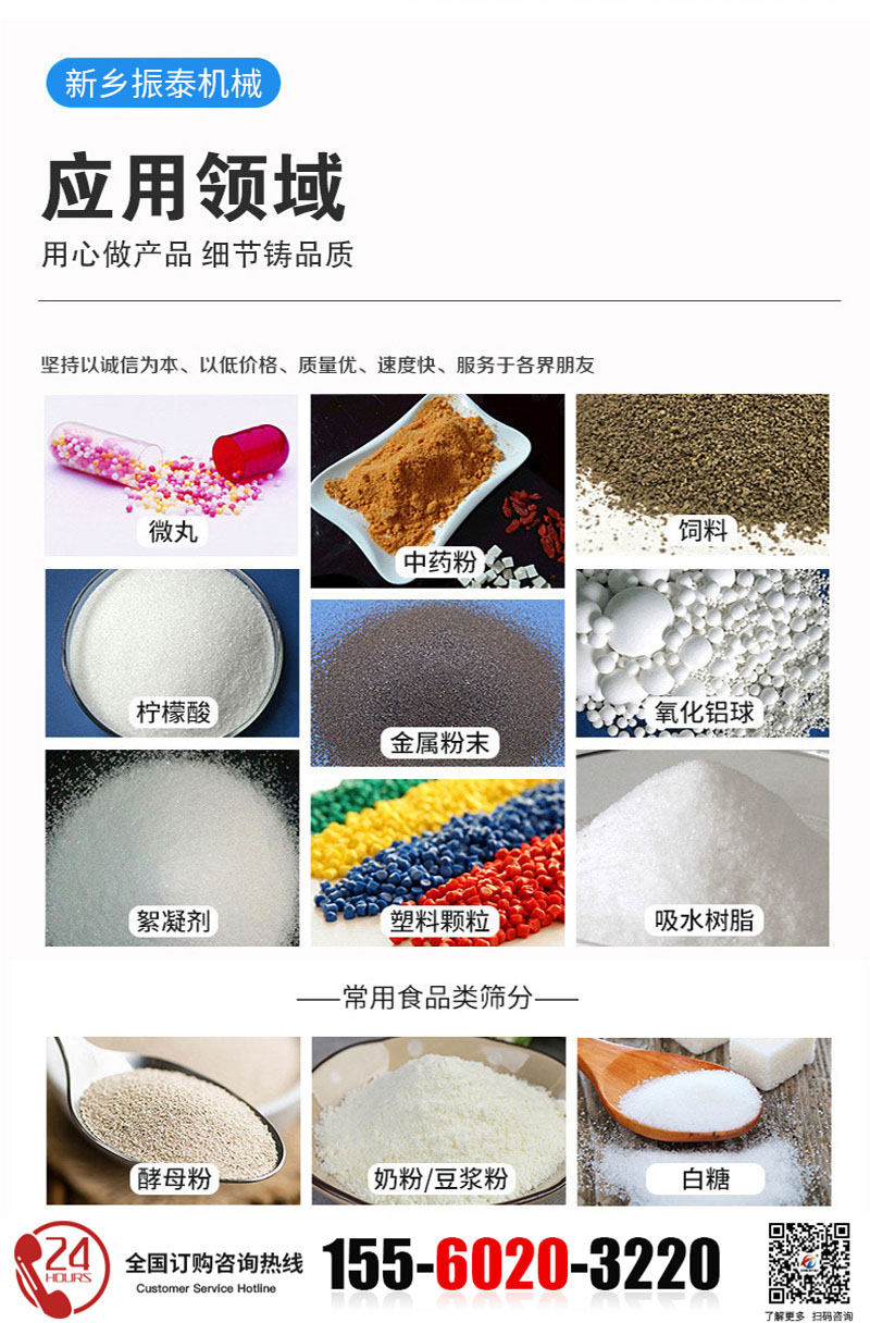 杉木碳粉圆形摇摆筛的应用领域