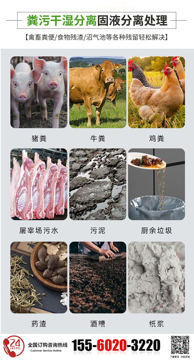 斜筛式固液分离机适用行业